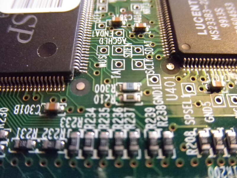 close-up of circuit board