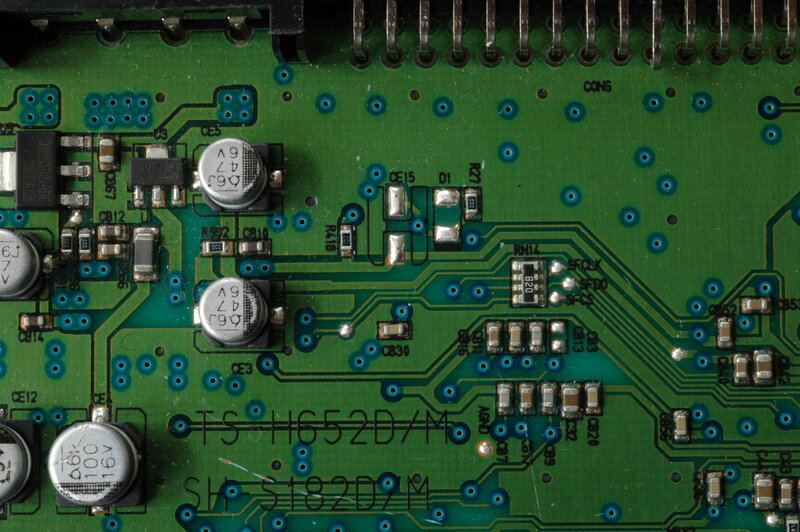 close-up of circuit board