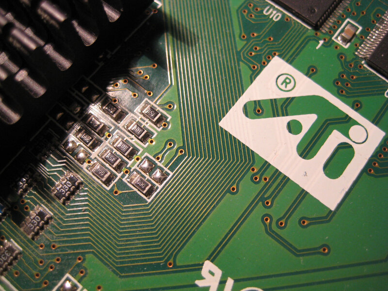 close-up of circuit board