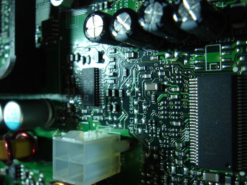 close-up of circuit board