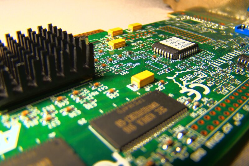 close-up of circuit board