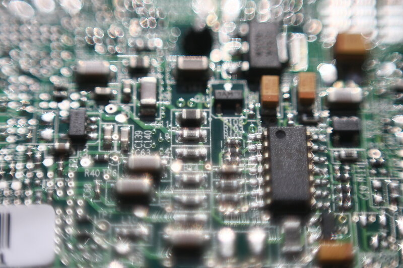 close-up of circuit board