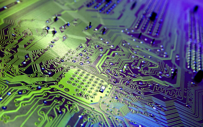 close-up of circuit board