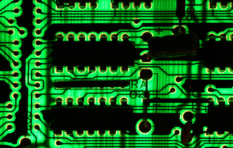 close-up of circuit board