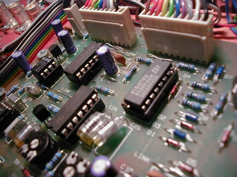 close-up of circuit board