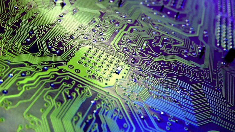 close-up of circuit board