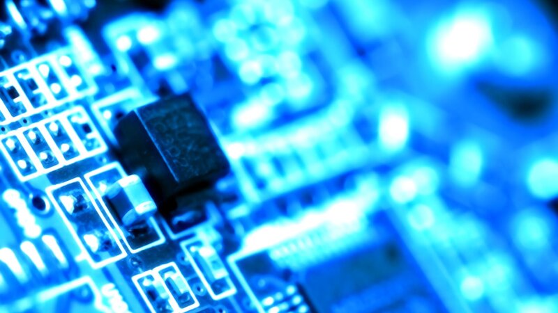close-up of circuit board