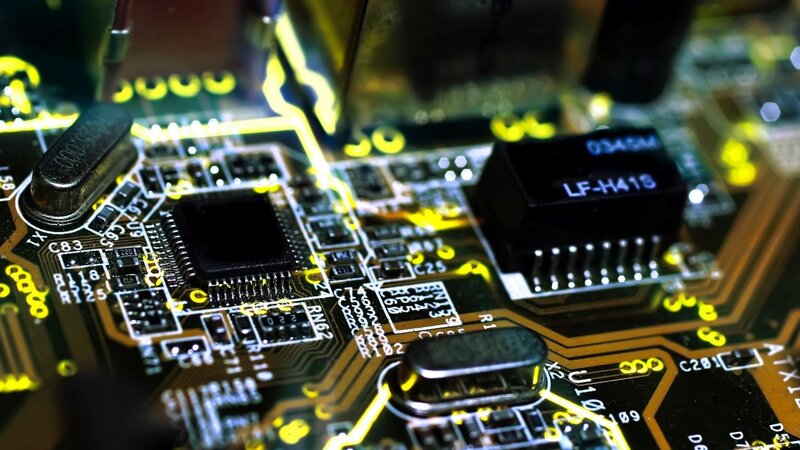 close-up of circuit board