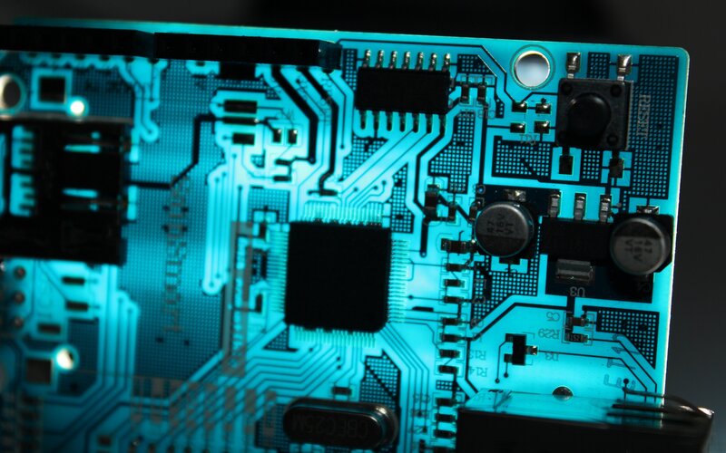 close-up of circuit board