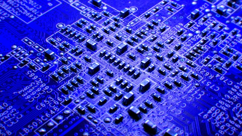 close-up of circuit board
