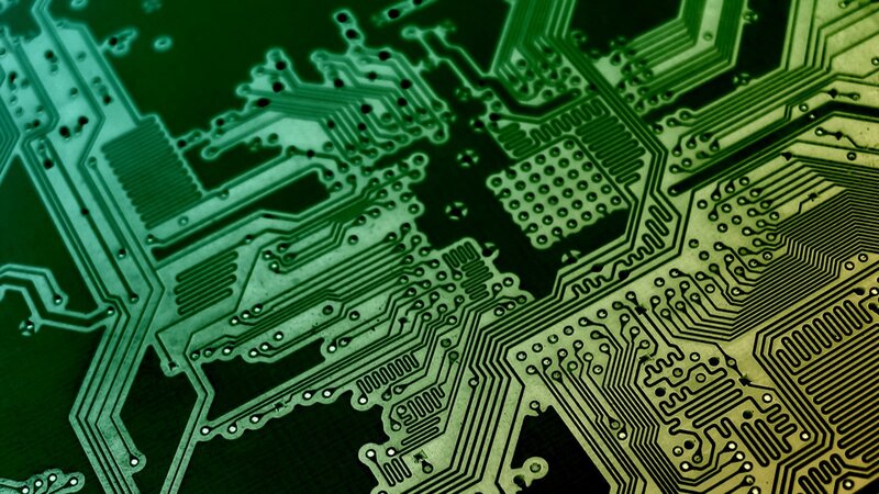 close-up of circuit board
