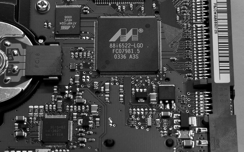 Close-up of Circuit Board — Black