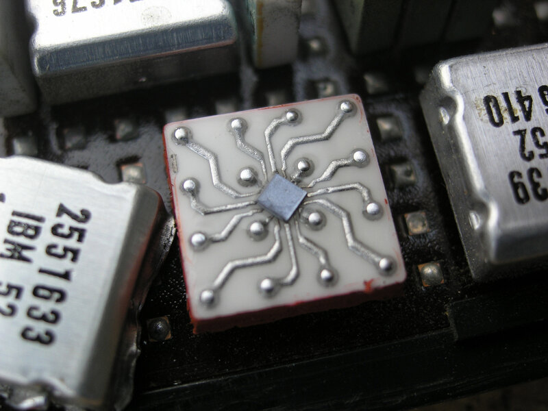 Close-up of circuit board components