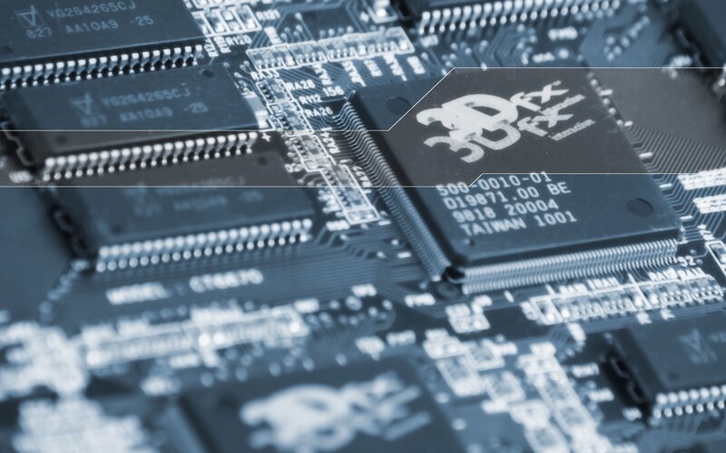 Close-up of circuit board components