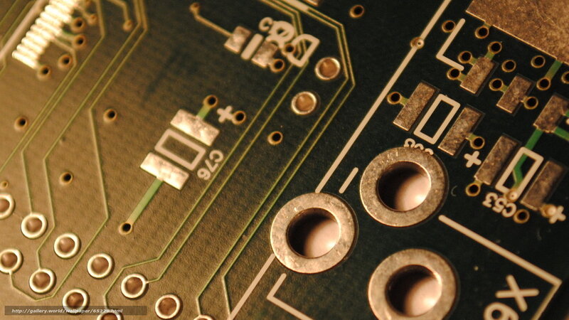 Close-up of Circuit Board — Green