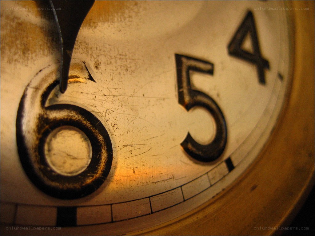 close-up of clock face