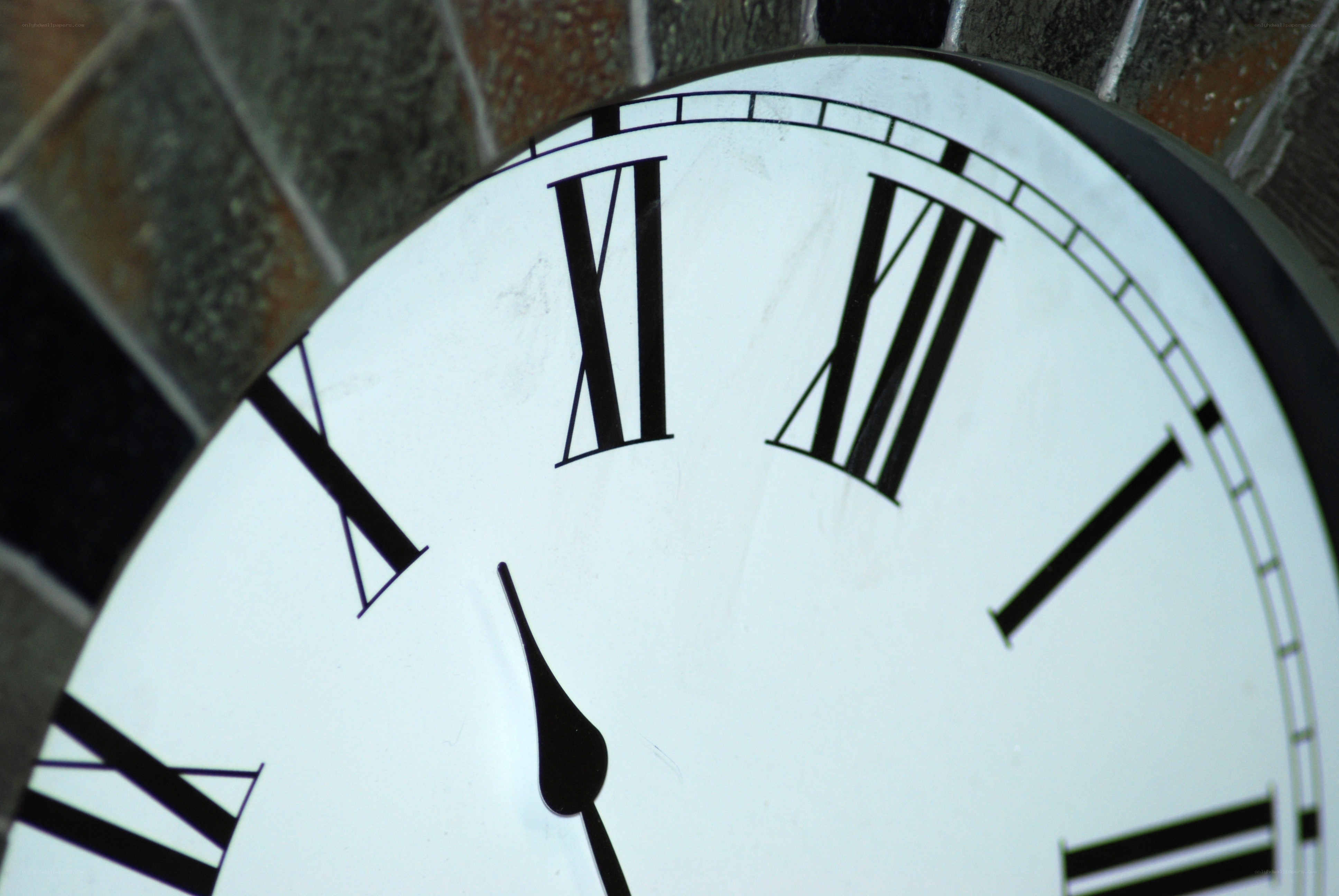 close-up of clock face