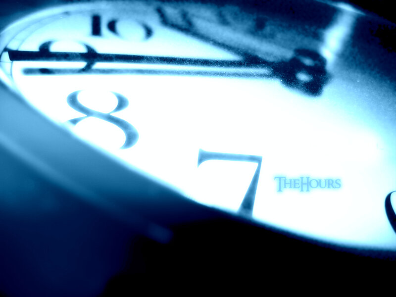 Close-up of Clock Face — Blue, Dramatic, Photograph, Numbers