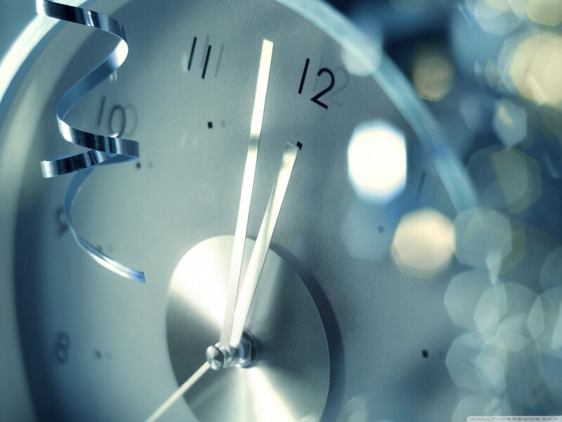 Close-up of Clock Face — Silver, Celebratory