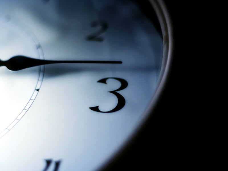 Close-up of Clock Face — White