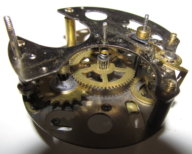 close-up of clock mechanism
