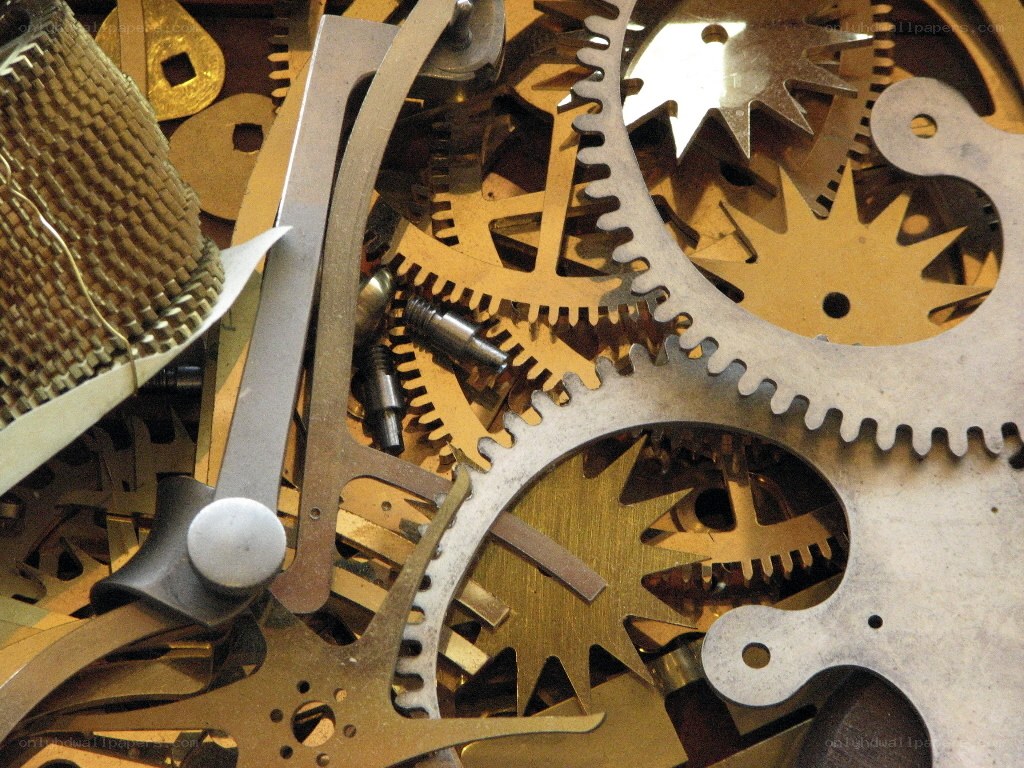 Close-up of clockwork gears