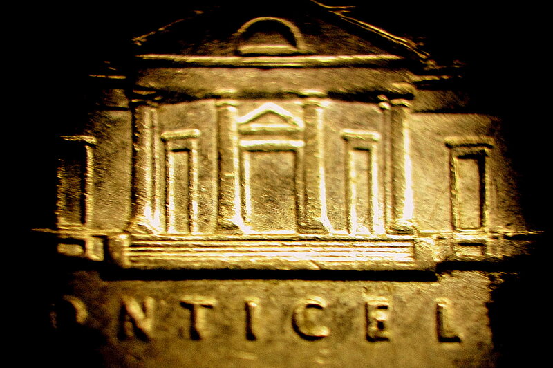 close-up of coin building