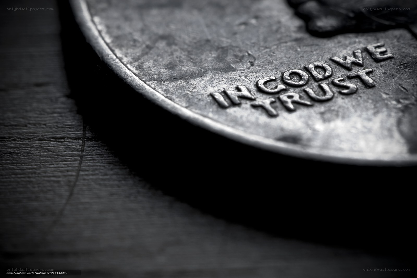 close-up of coin inscriptions