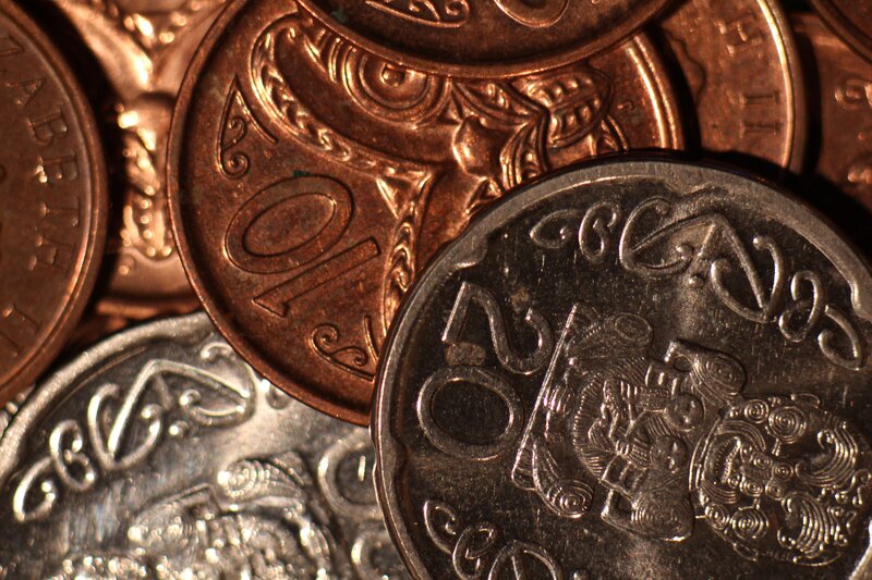 Close-up of coins