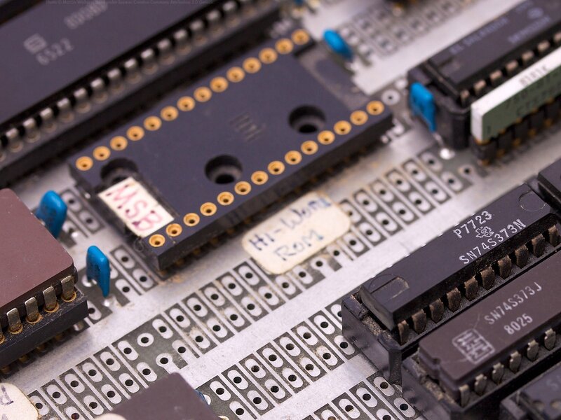 Close-up of computer circuit board