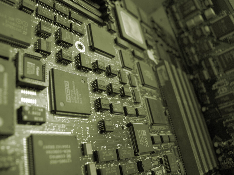 Close-up of computer circuit board