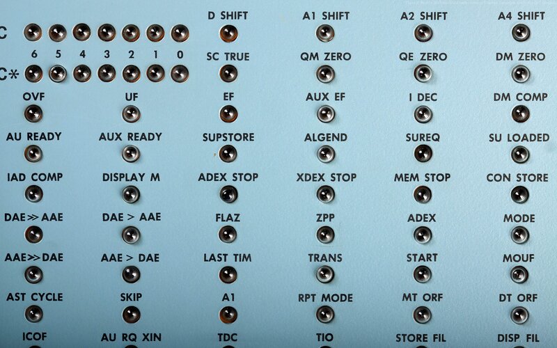 Close-up of computer control panel