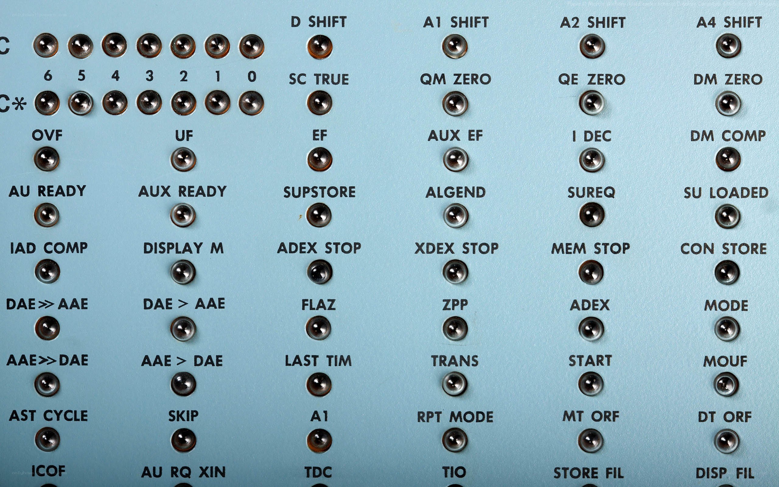 Close-up of computer control panel