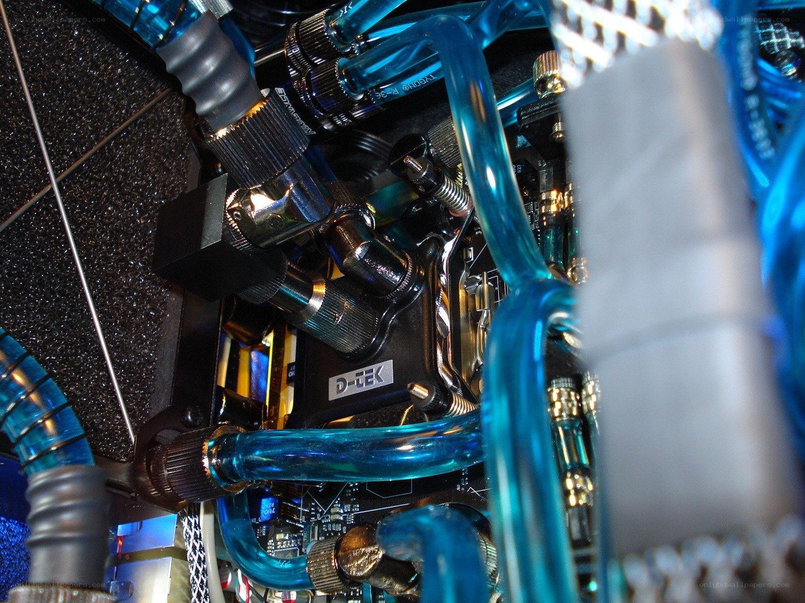 close-up of computer cooling system