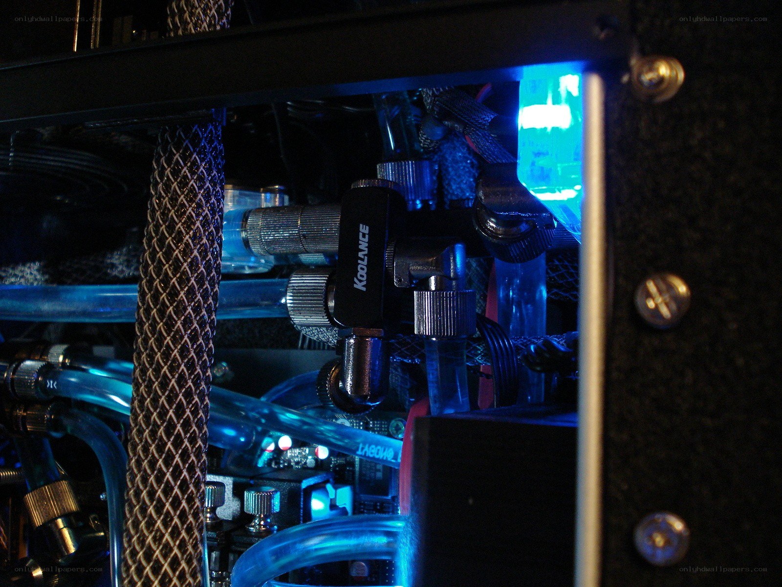 close-up of computer cooling system