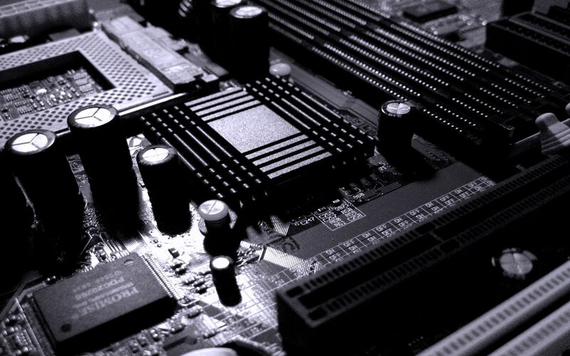 Close-up of computer motherboard
