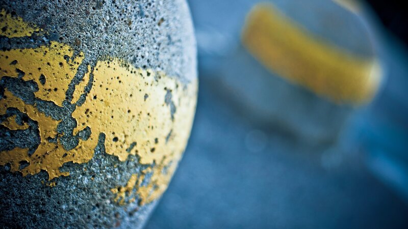 Close-up of Concrete Bollard