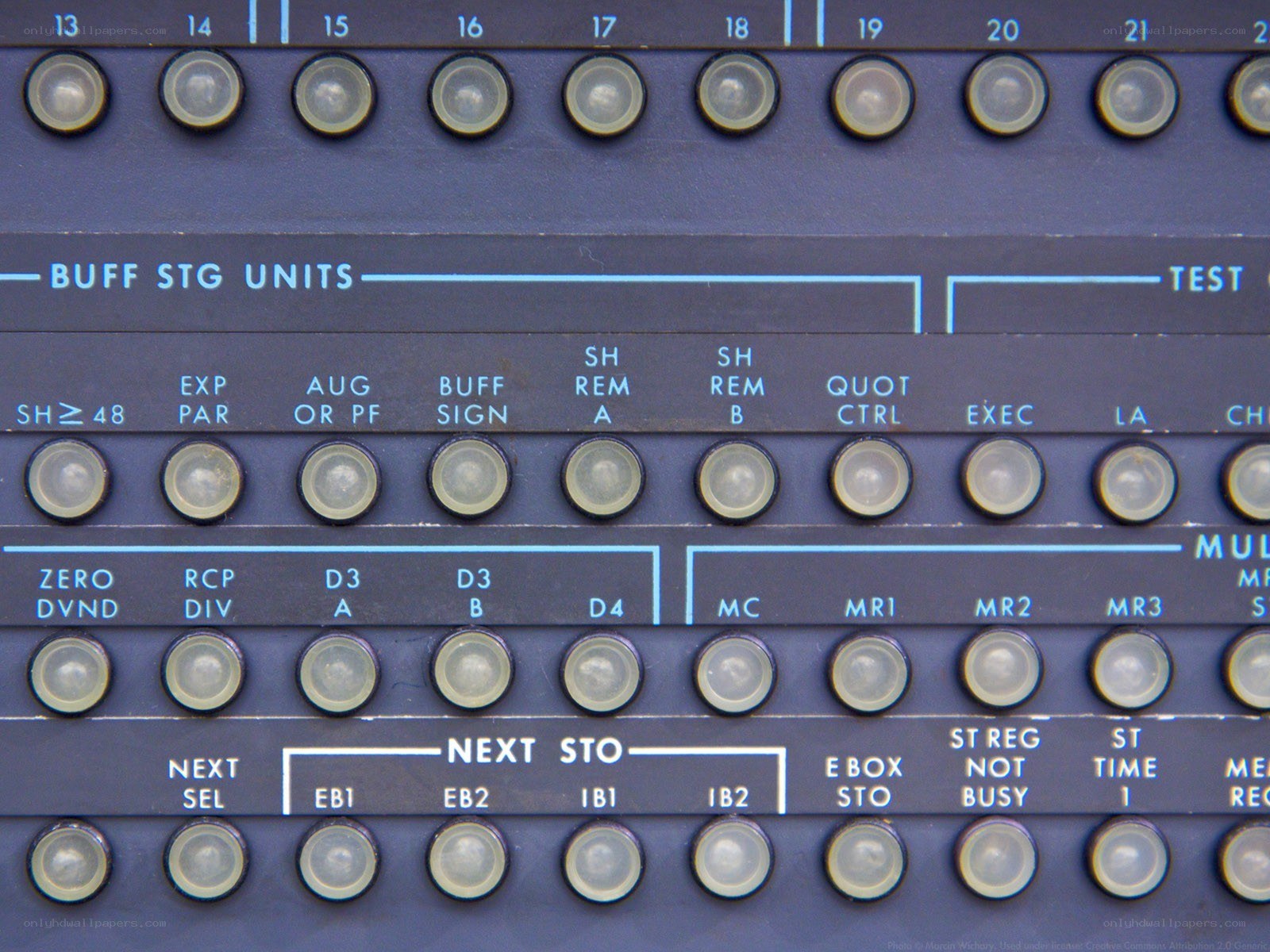 close-up of control panel buttons
