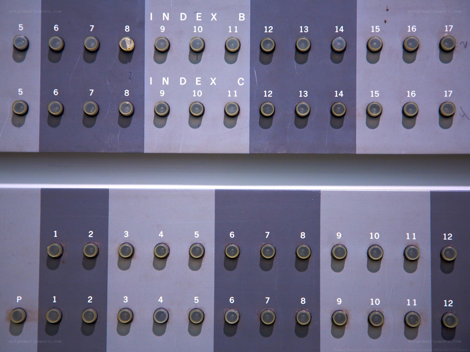 Close-up of control panel buttons