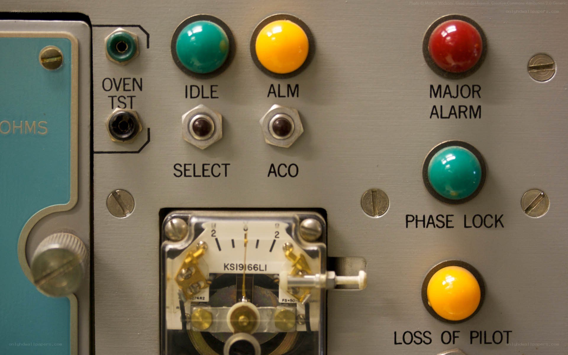 close-up of control panel