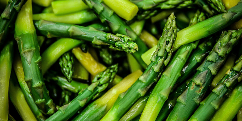 Close-up of Cooked Asparagus