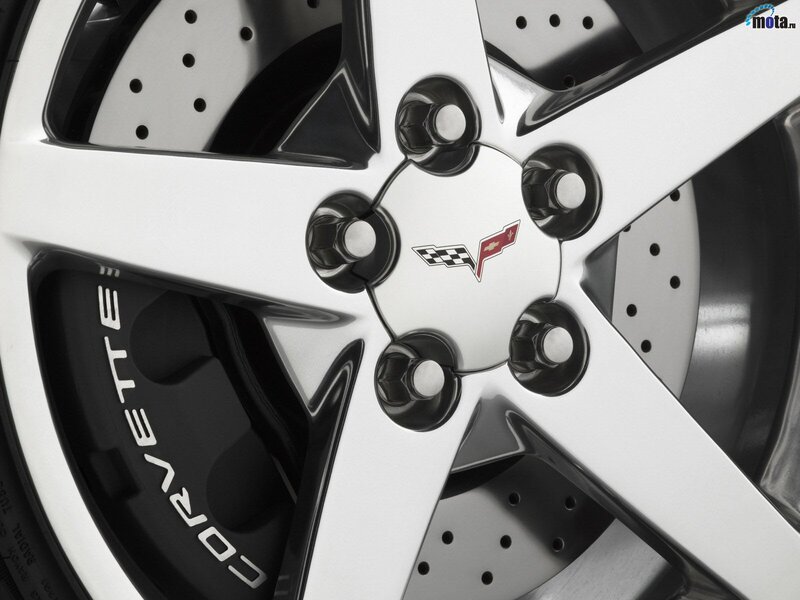 Close-up of Corvette wheel