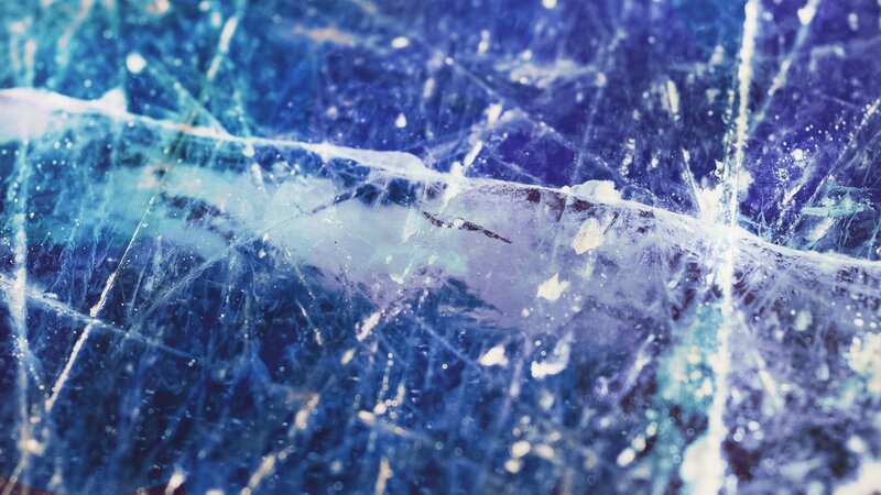 Close-up of cracked ice texture