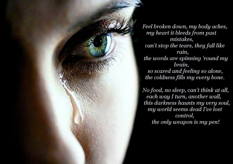 Close-up of Crying Eye — Black