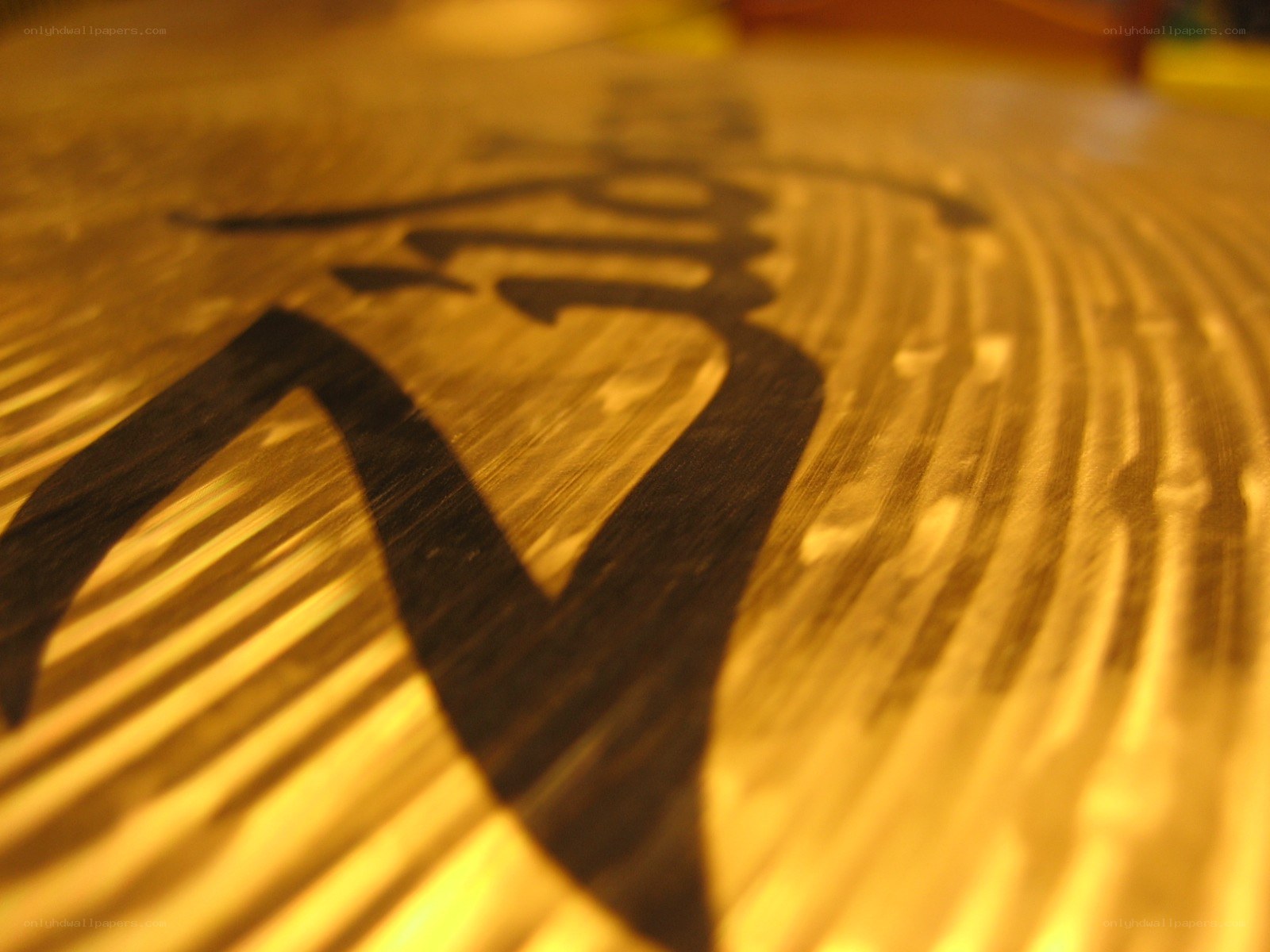 close-up of cymbal surface
