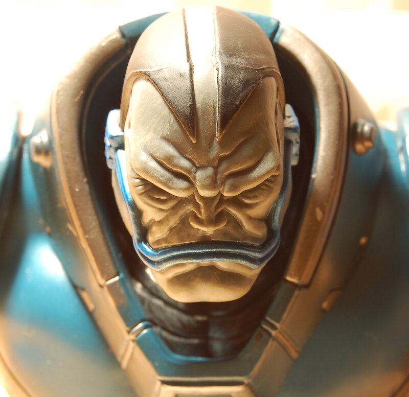 close-up of darkseid figure