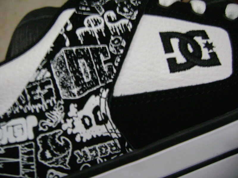 close-up of DC shoe