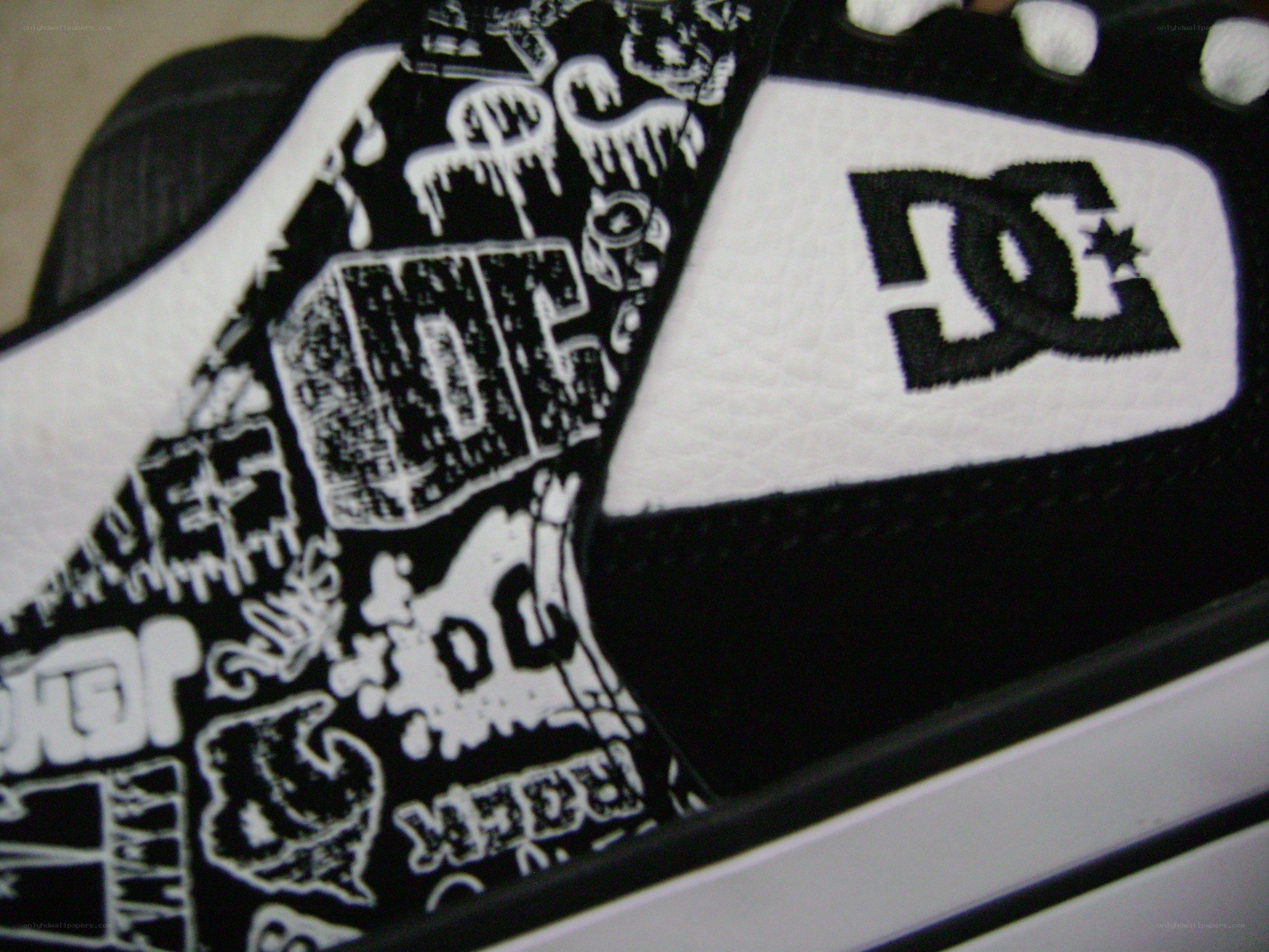 close-up of DC shoe