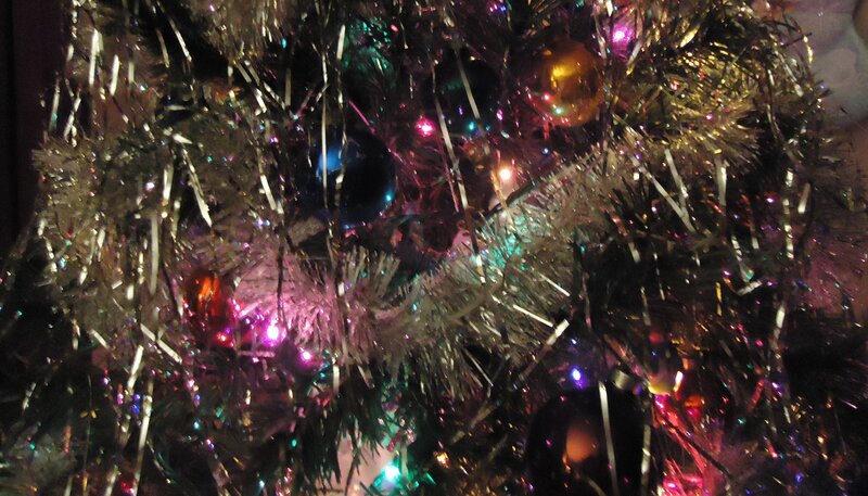 Close-up of Decorated Tree — Gold