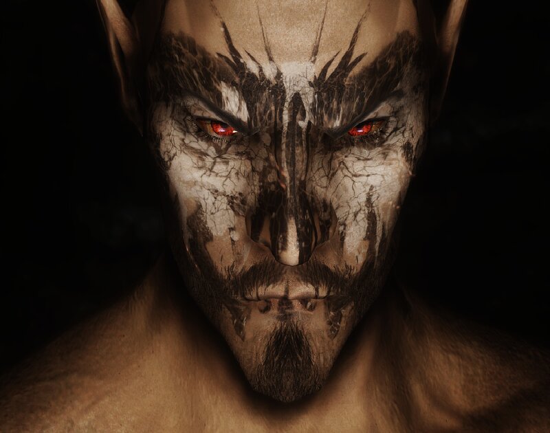 Close-up of Demonic Face